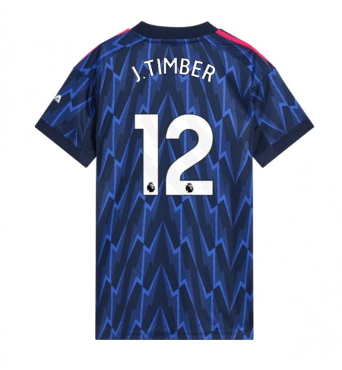 Arsenal Jurrien Timber #12 Venkovní Dres pro Dámské 2025-26 Krátký Rukáv Arsenal Jurrien Timber #12 Venkovní Dres pro Dámské 2025-26 Krátký Rukáv